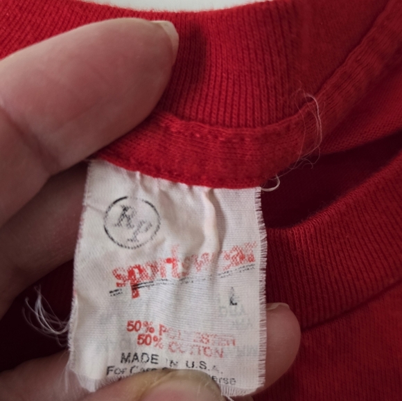 Vintage Single Stitch Pasta Very Tasty Clothes Fork Graphic Red Large - Picture 4 of 4